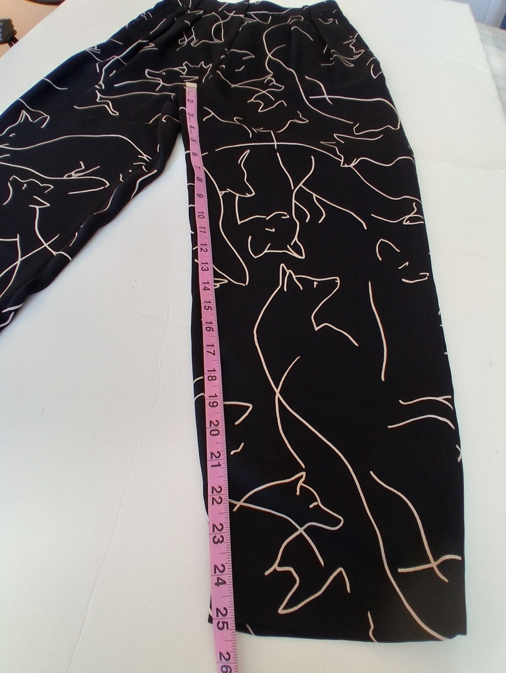 Babaton Black Abstract Line Print Trousers - Picture 10 of 11